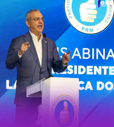 Luis Abinader durante su proclamación como presidente del PRM