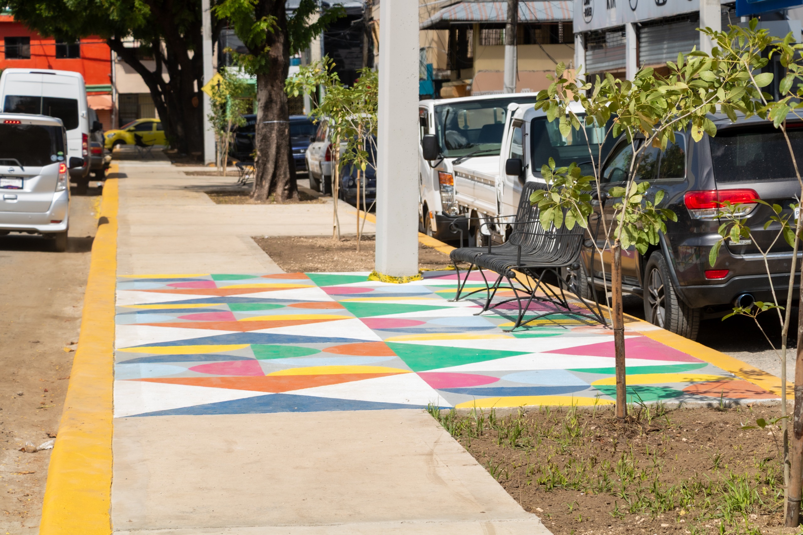 Área verde intervenida por la Alcaldía del Distrito Nacional